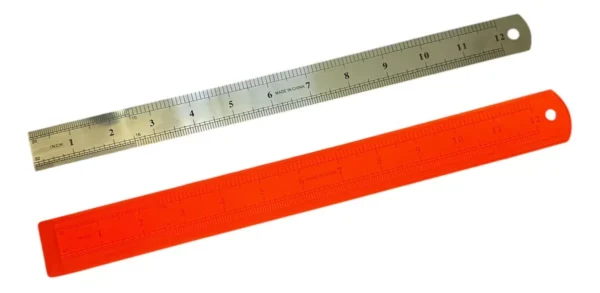 Regla Metalica 30 cm y 12 pulgadas