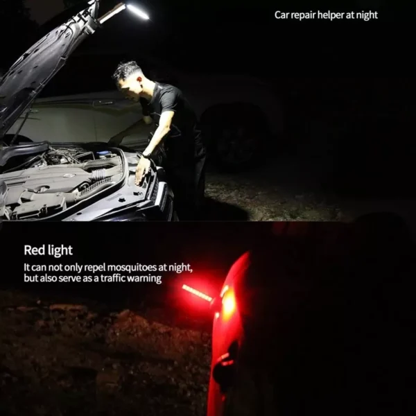 Linterna LED de Trabajo Recargable Plegable con Imán 360°