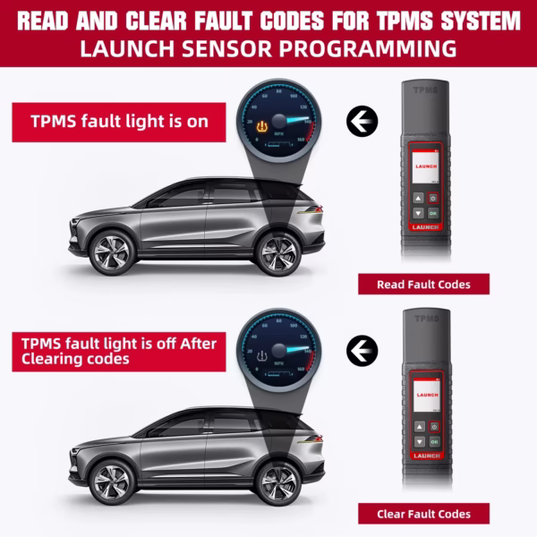 LAUNCH X431 TSGUN-Herramienta Profesional TPMS para Diagnóstico de Presión de Neumáticos - Imagen 4