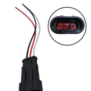 Conector Automotriz 3P Macho Impermeable – AMP 282105-1 con Cables 15cm (18AWG)