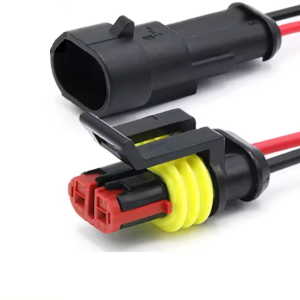 Conector Impermeable Automotriz 2P Macho-Hembra 15cm (18AWG)