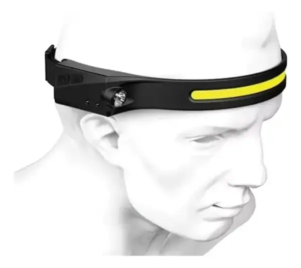 Linterna Frontal LED Recargable con Sensor de Movimiento – Iluminación Panorámica 230°