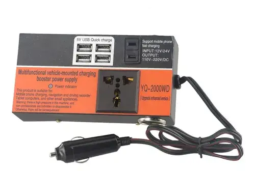 Inversor de Voltaje Bisutime BS-5209 2000W – 12V a 220V CA