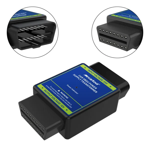 Convertidor Inversor de Voltaje para Scanner de Diagnóstico Pesado OBD 12V a 24V