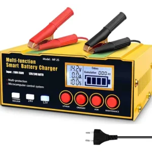 Cargador de Batería Auto 220 W · Carga Rápida para Baterías 12 V y 24 V