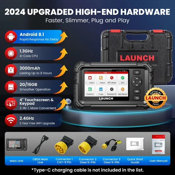 Scanner Profesional LAUNCH CRP129 HD 2025 - Diagnóstico de Camiones y Buses Diésel - Imagen 3