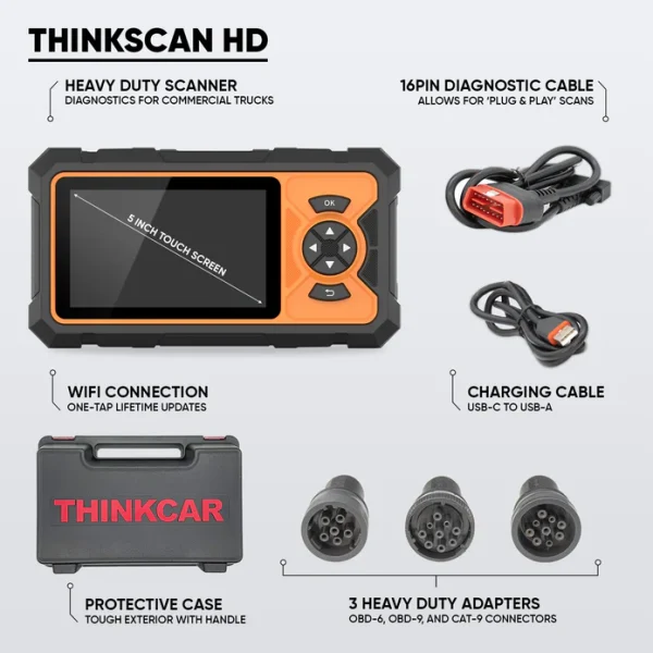 ThinkScan HD – Diagnóstico Profesional para Camiones y Maquinaria Diésel - Imagen 6