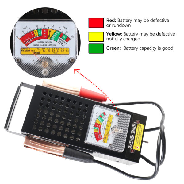 Probador de Batería LED 6/12V – Compacto y Portátil - Imagen 4