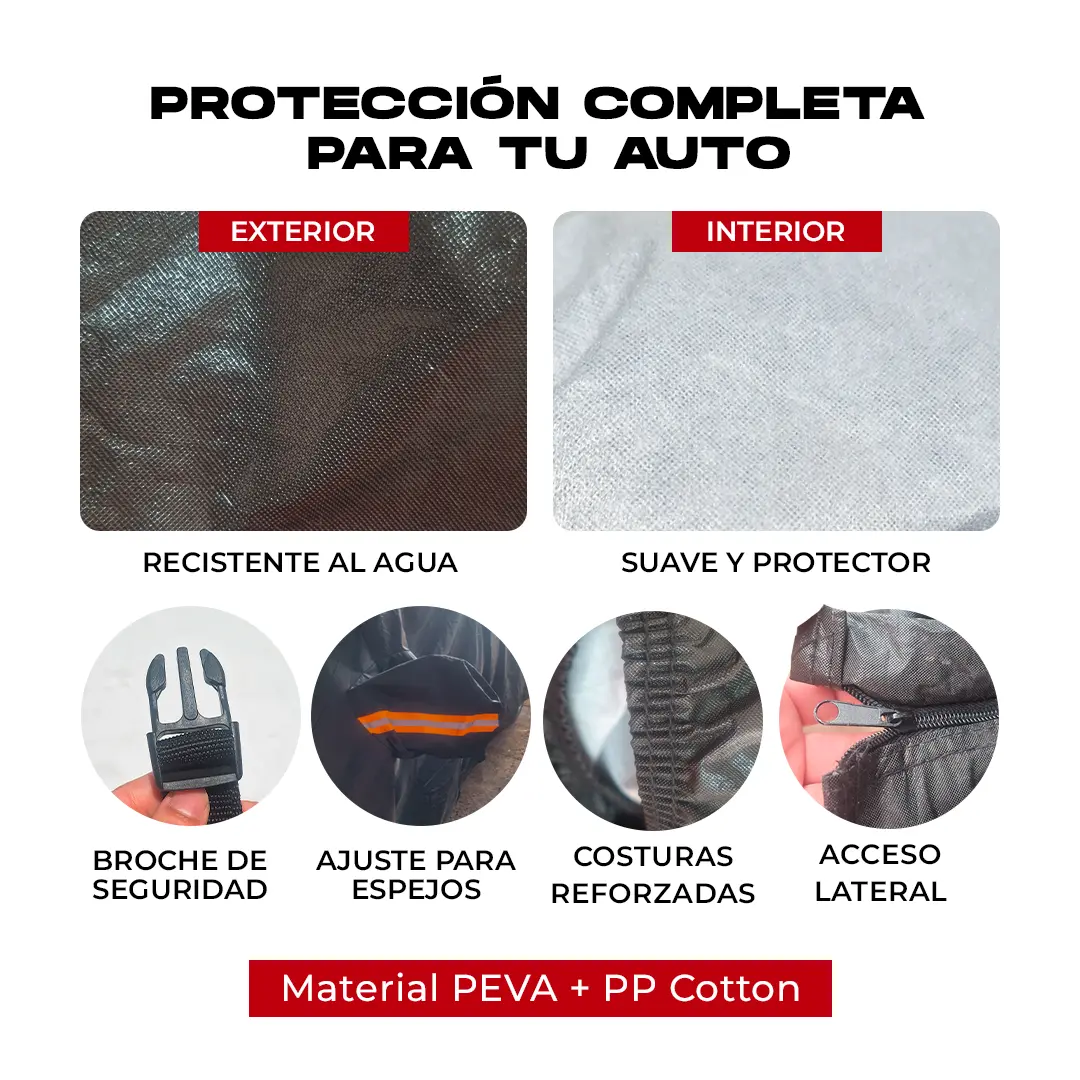 Carpa Full Protección Impermeable Premium Para Autos Sedan - Imagen 3