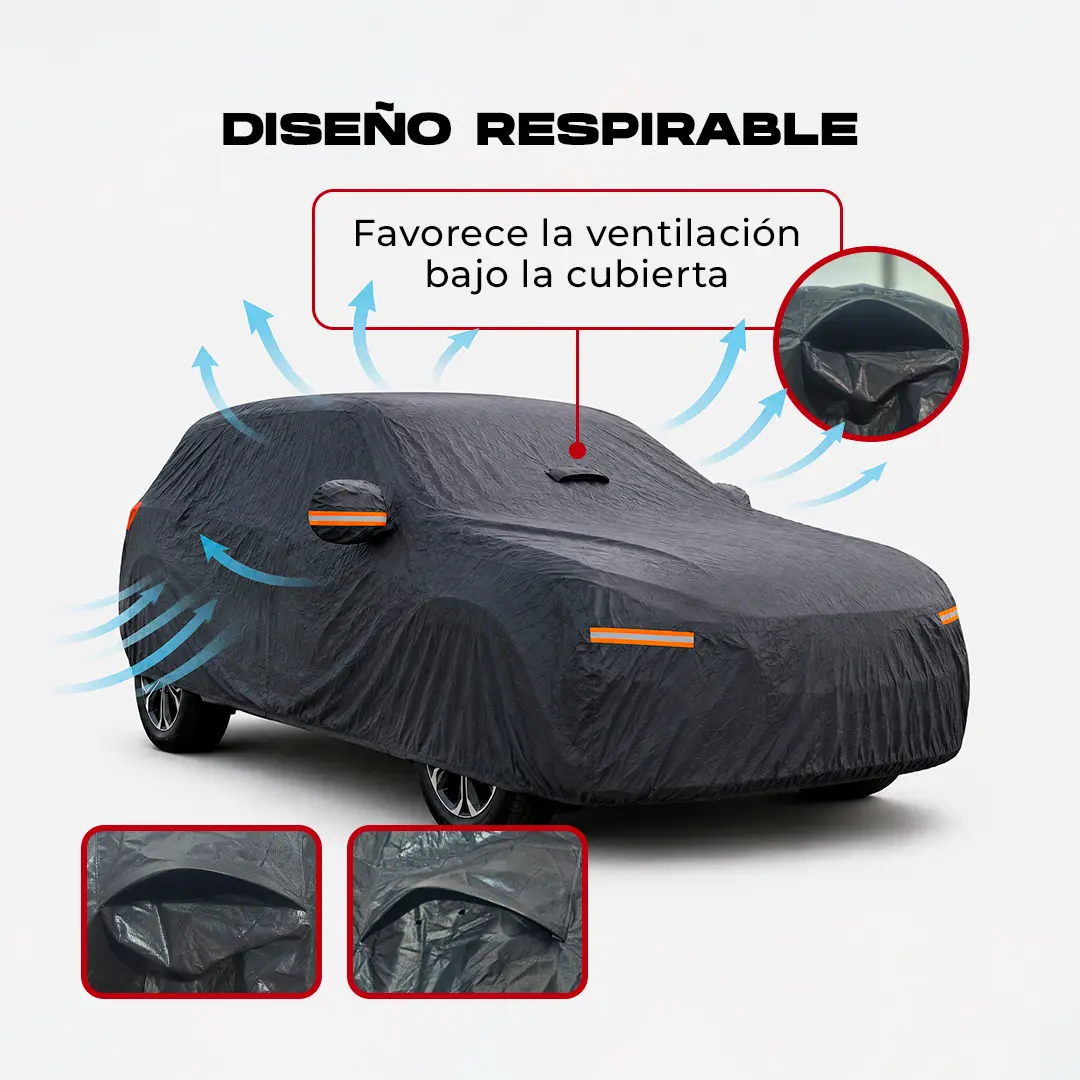 Carpa Full Protección Impermeable Premium Para autos SUV - Imagen 4