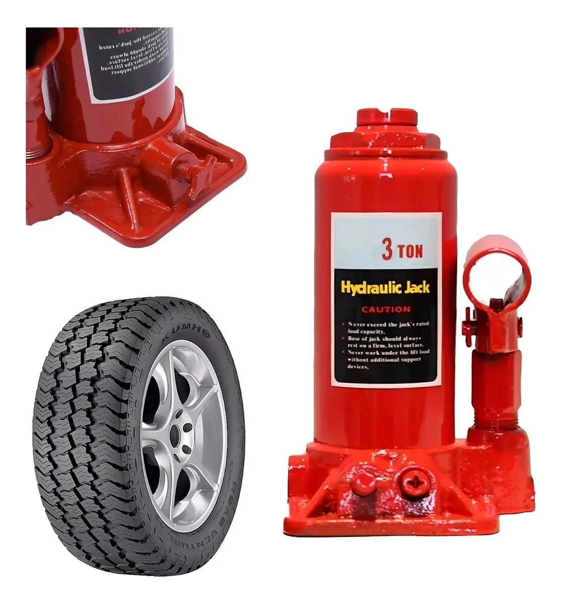 Gata Hidráulica de Botella 3 Toneladas Profesional para Autos y Camionetas - Imagen 3