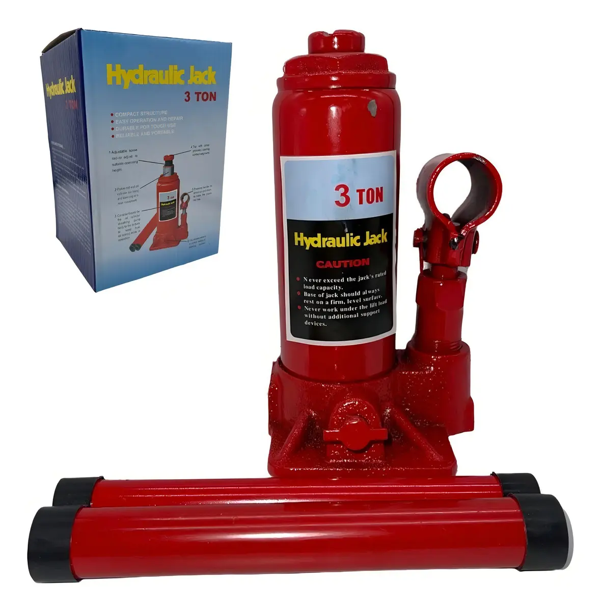 Gata Hidráulica de Botella 3 Toneladas Profesional para Autos y Camionetas