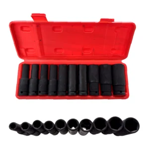 Set dados de impacto 1/2" 10 piezas de 10 a 24 mm