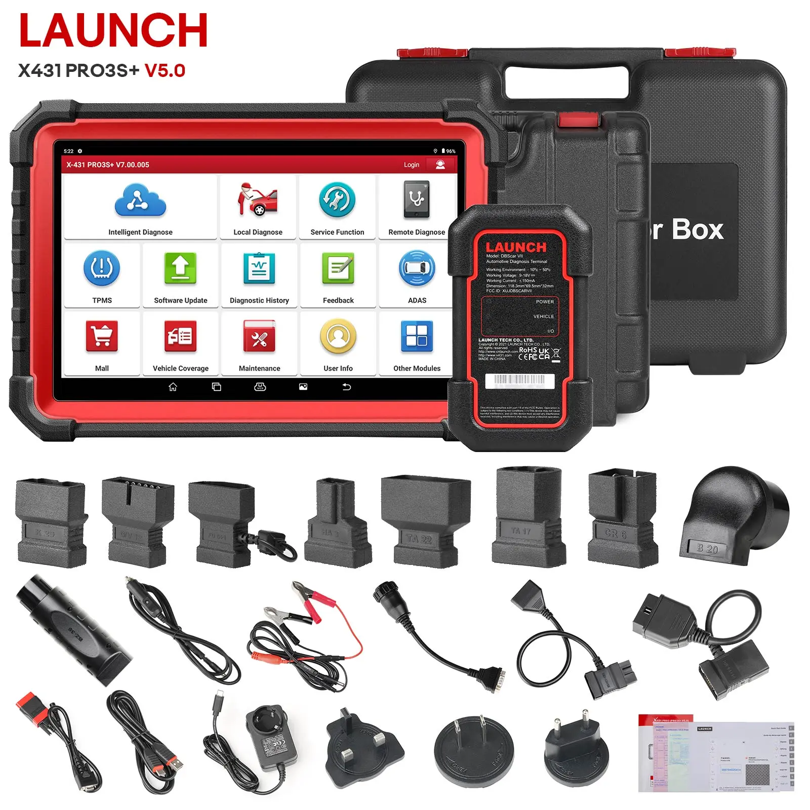 Scanner Automotriz Profesional LAUNCH X431 PRO3S+ V5.0 | Topología | 55+ Servicios | CAN FD | VAG Guided | AutoAuth FCA SGW